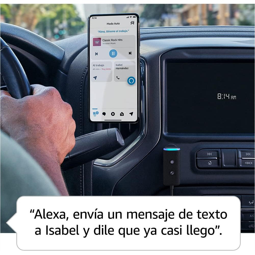 Alexa Amazon Echo Auto Echo Asistente Auto Inteligente Nuevo Color Negro
