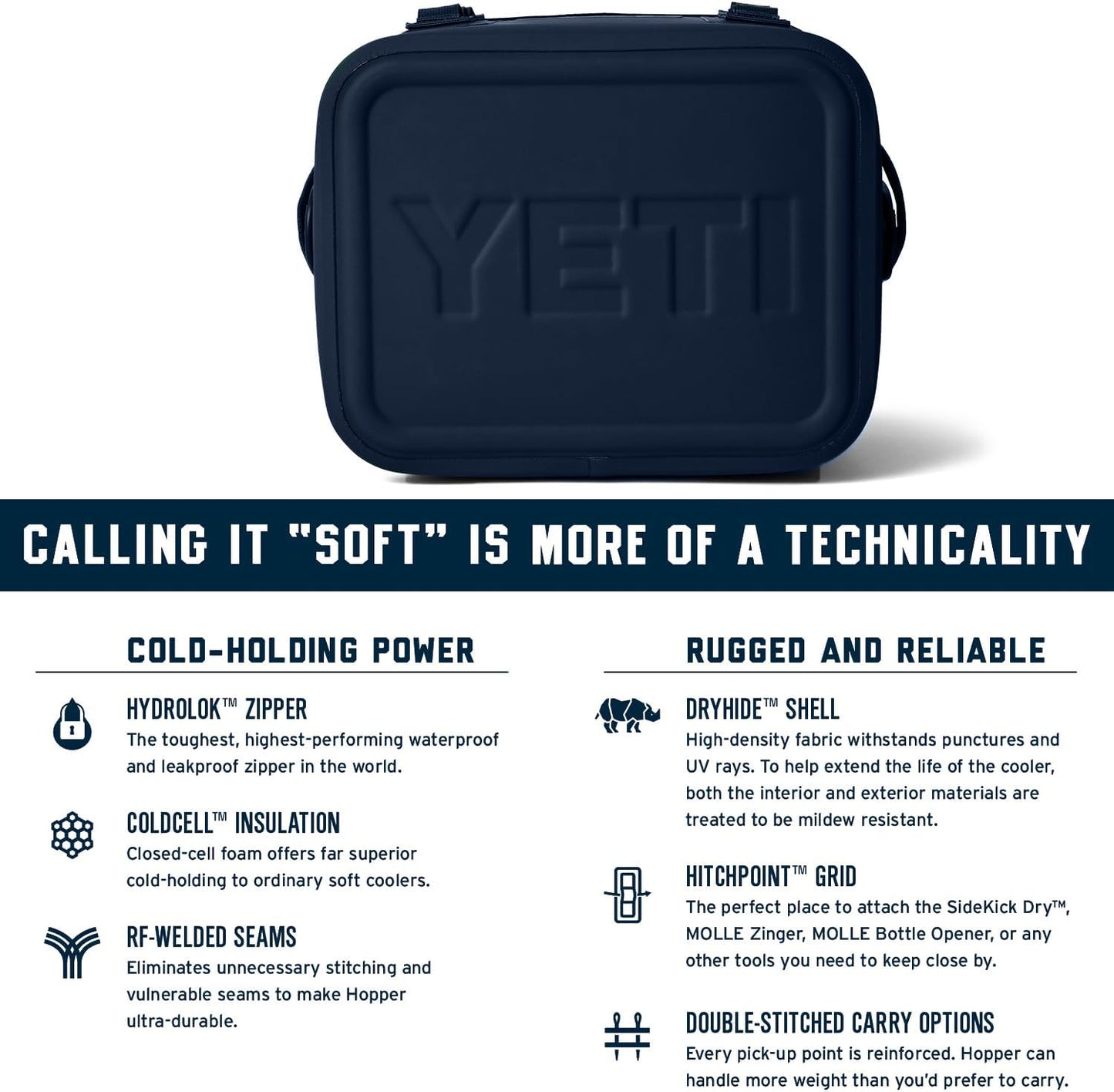YETI Hopper Flip 12 enfriador portátil, Big Wave azul