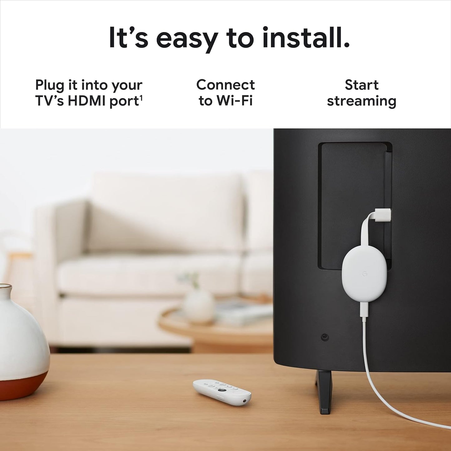 Google Chromecast With Google Tv De Voz 4k 8gb Con 2gb De Memoria Ram - Blanco