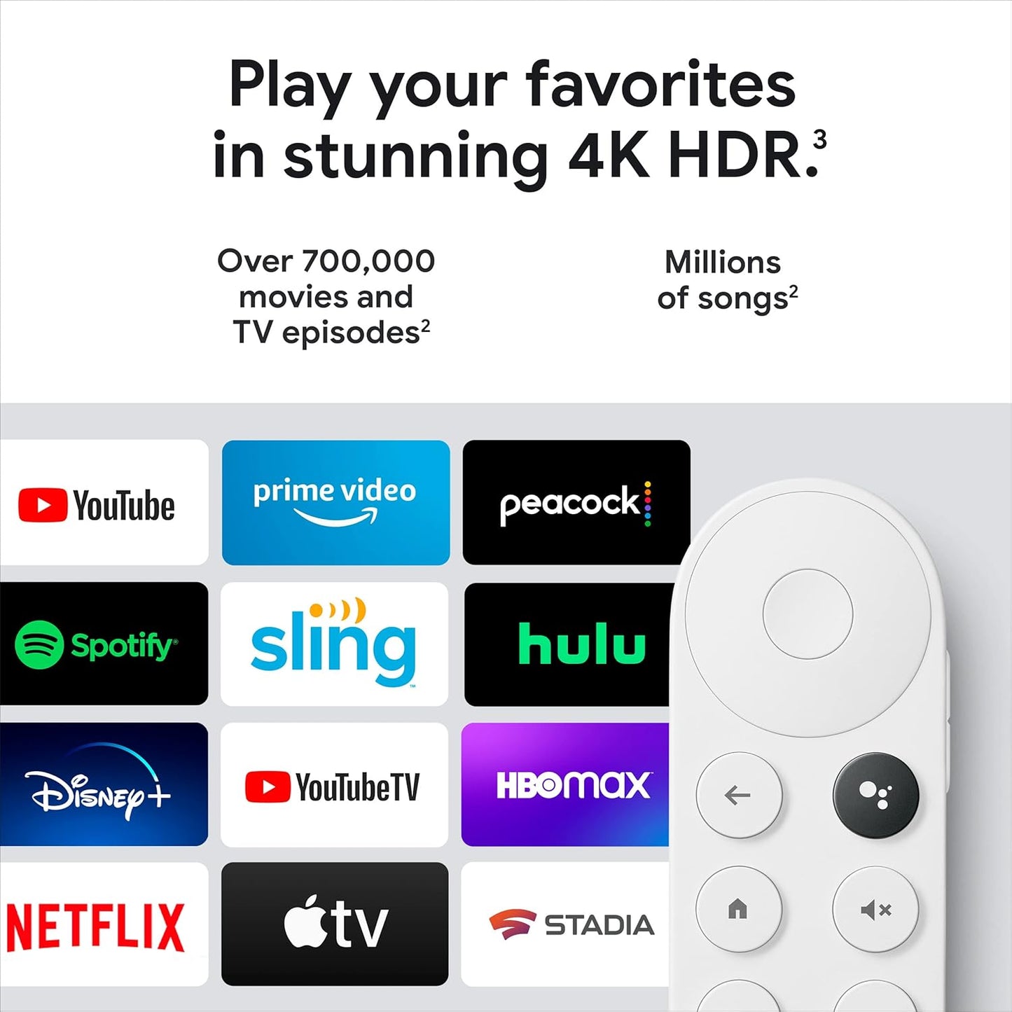 Google Chromecast With Google Tv De Voz 4k 8gb Con 2gb De Memoria Ram - Blanco
