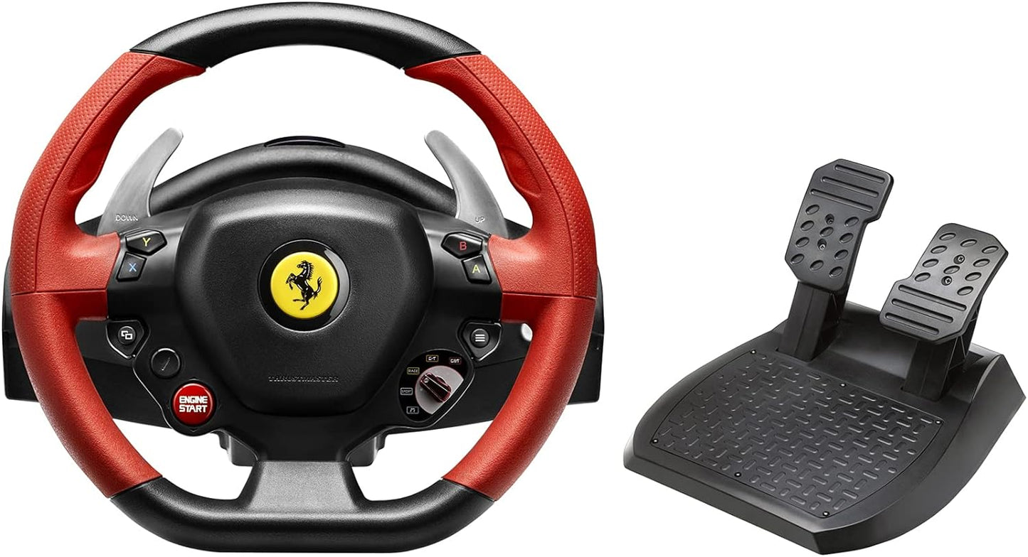 Volante de carreras Thrustmaster Ferrari 458 Spider negro con agarres rojos para Xbox – foto 4