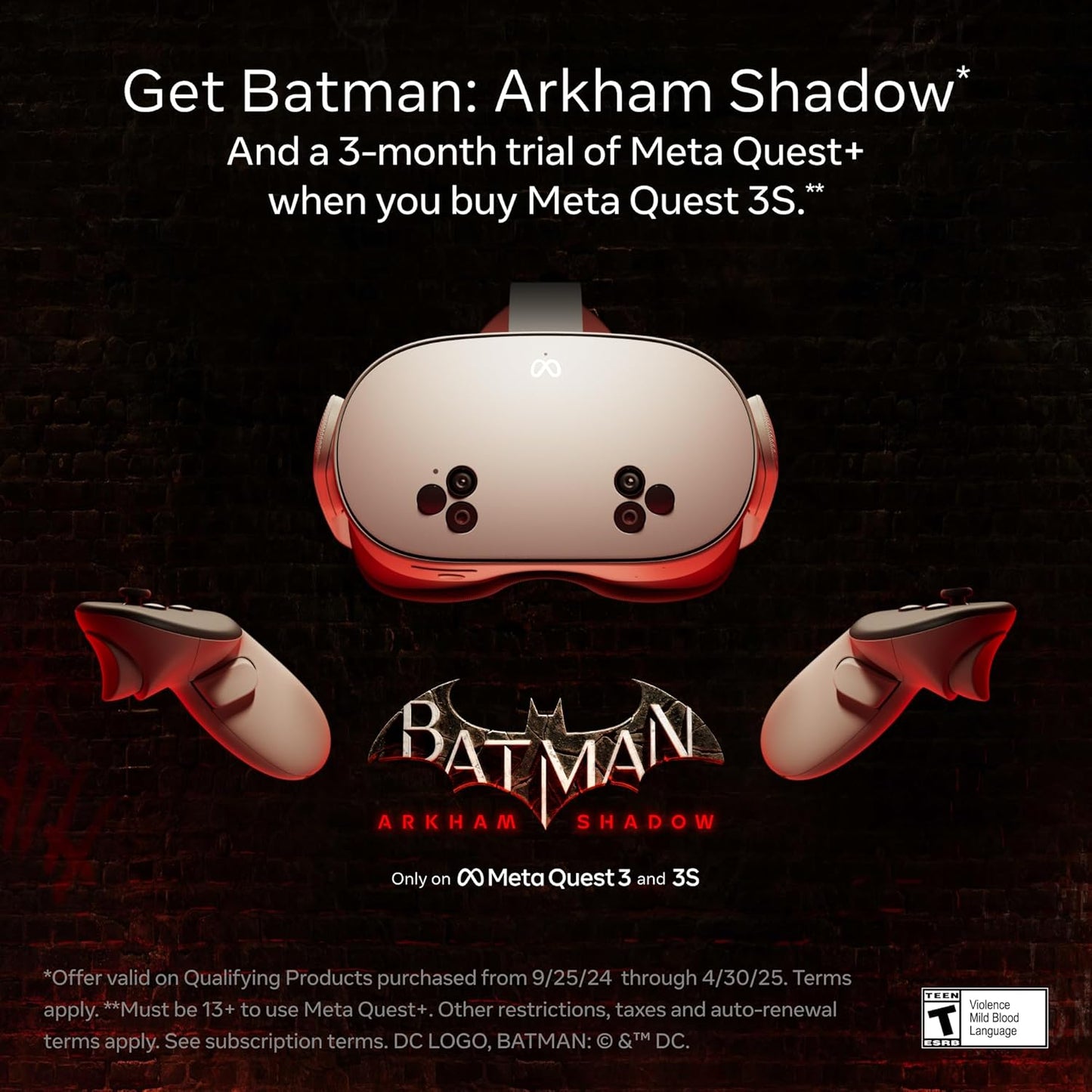 Meta Quest 3S Arkham Shadow - 128GB