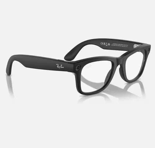 RAY-BAN | META WAYFARER sunglasses with Black Injected frame and Clear/Graphite Green lenses