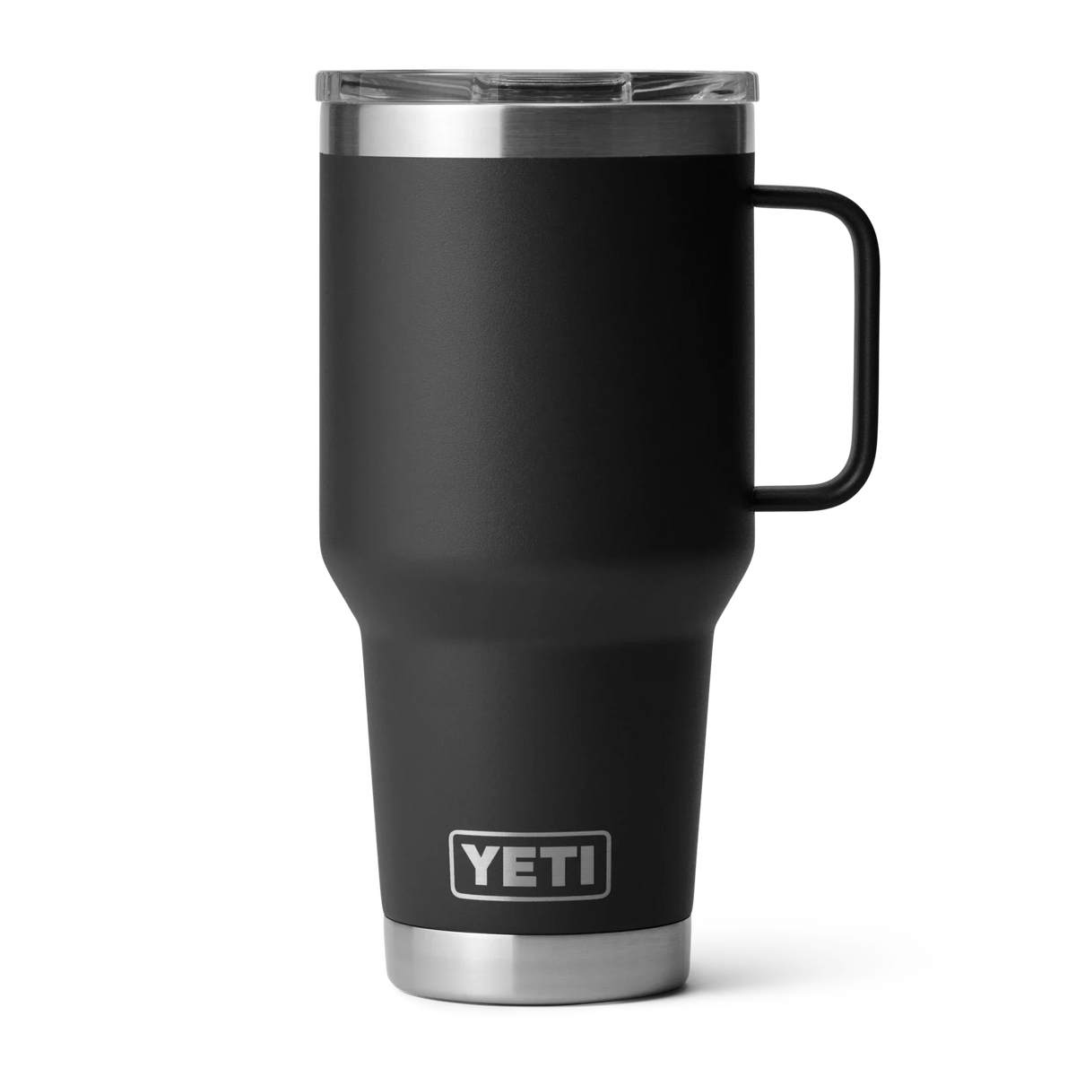 YETI Rambler - Taza de viaje de 30 onzas, acero inoxidable, aislada al vacio con tapa fuerte - Negro