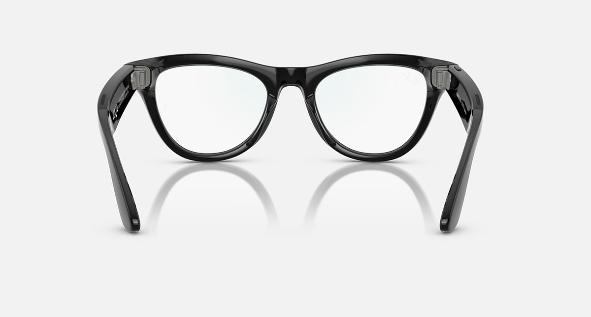 Meta Ray-Ban Glasses, Skyler, negro brillante, transparente, Negro