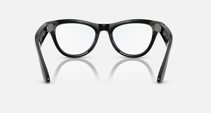 Meta Ray-Ban Glasses, Skyler, negro brillante, transparente, Negro
