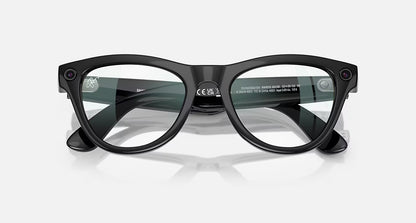 Meta Ray-Ban Glasses, Skyler, negro brillante, transparente, Negro