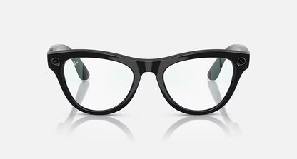 Meta Ray-Ban Glasses, Skyler, negro brillante, transparente, Negro