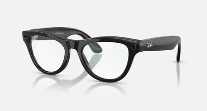 Meta Ray-Ban Glasses, Skyler, negro brillante, transparente, Negro