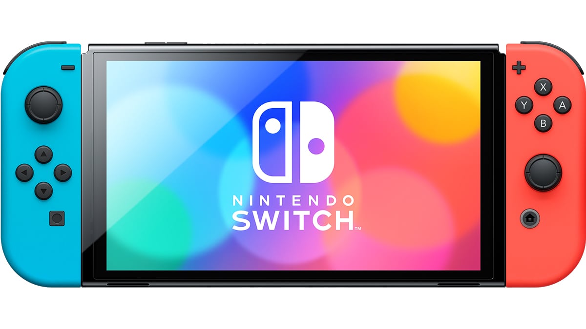 Consola Nintendo Switch OLED 64 GB con Joy-Con Rojo Neón y Azul Neón - foto 1