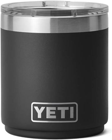 YETI Rambler Lowball 2.0 apilable de 10 oz (295 ml) con tapa MagSlider – Black