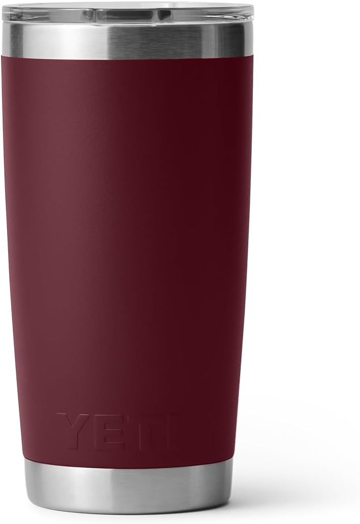 YETI Rambler 20 oz Stainless Steel Vacuum Insulated Tumbler w/MagSlider Lid Wild Vine Red