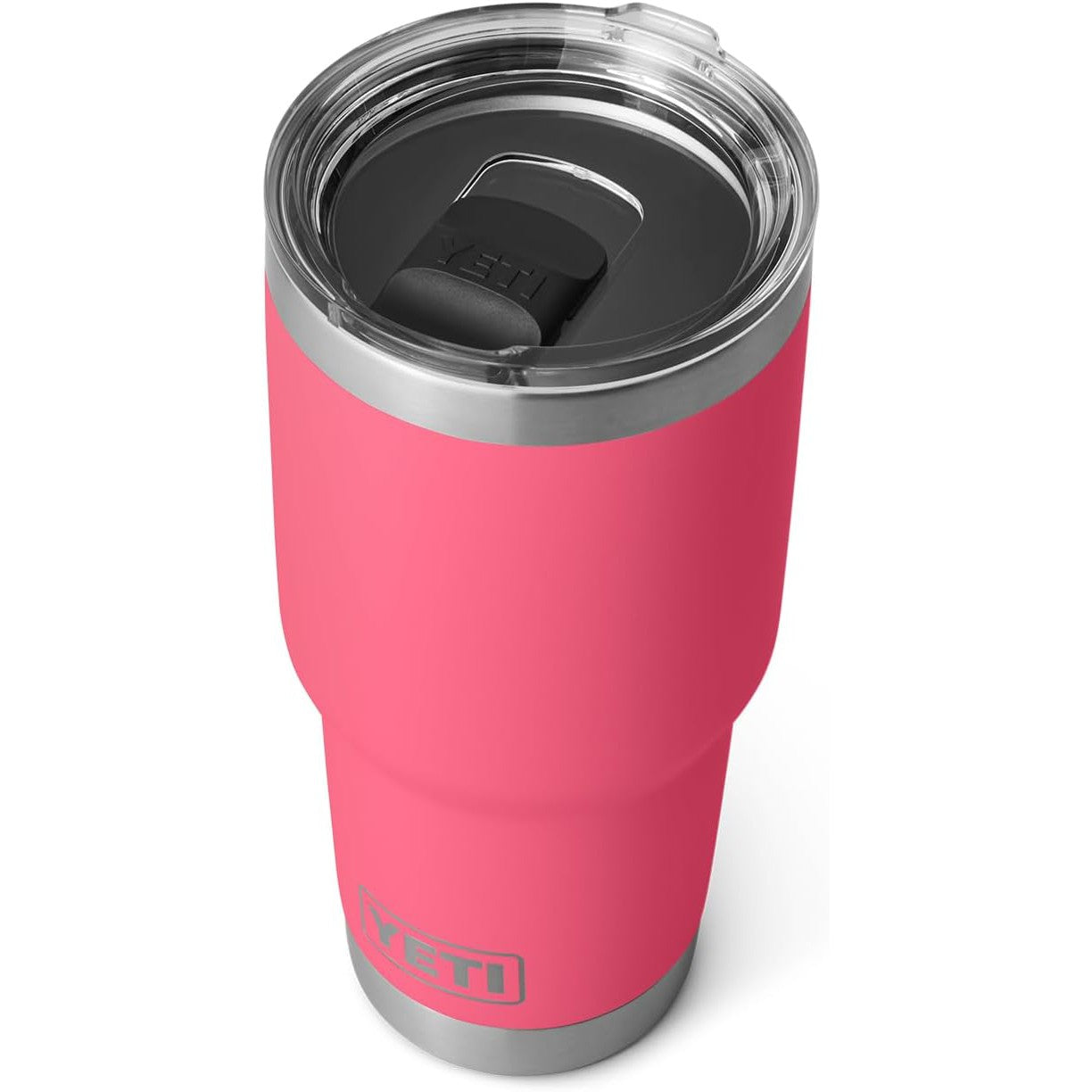 YETI Rambler - Vaso de acero inoxidable, aislado al aspiradora con tapa MagSlider, color rosa tropical