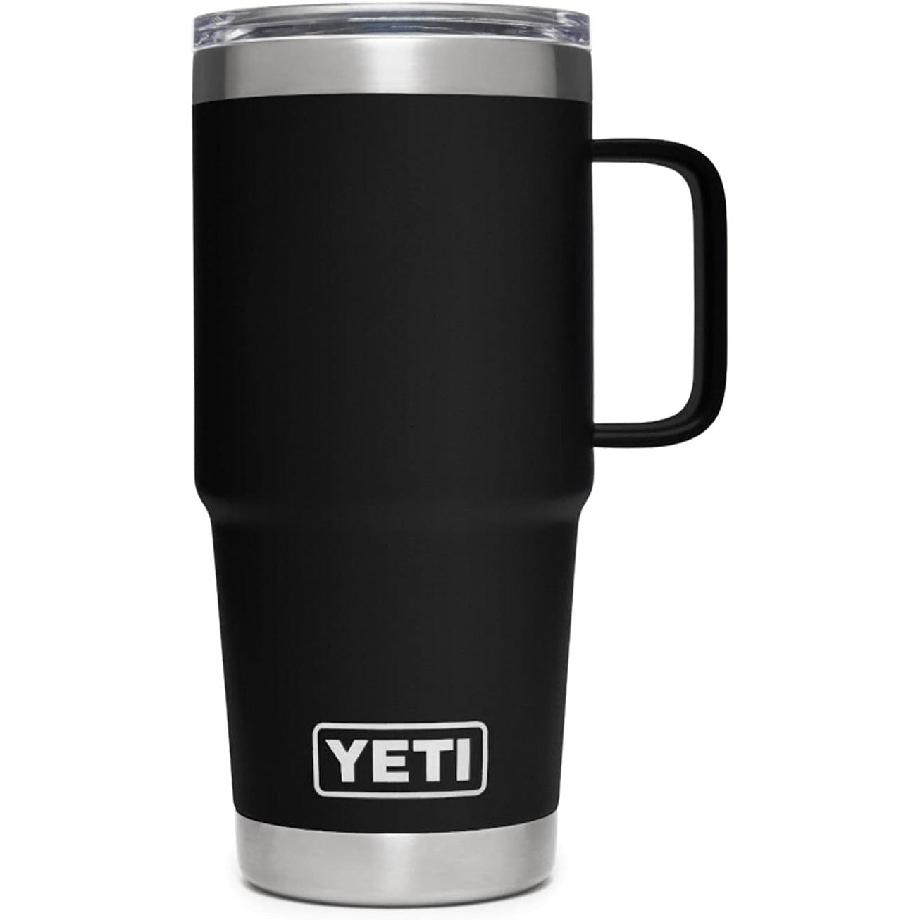 YETI Rambler - Taza de viaje de 20 onzas, acero inoxidable, aislada al aspiradora con tapa fuerte - Negro