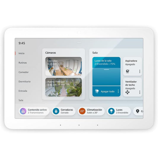 Echo Hub | Panel de Casa Inteligente de 8” con Alexa | Compatible con miles de dispositivos