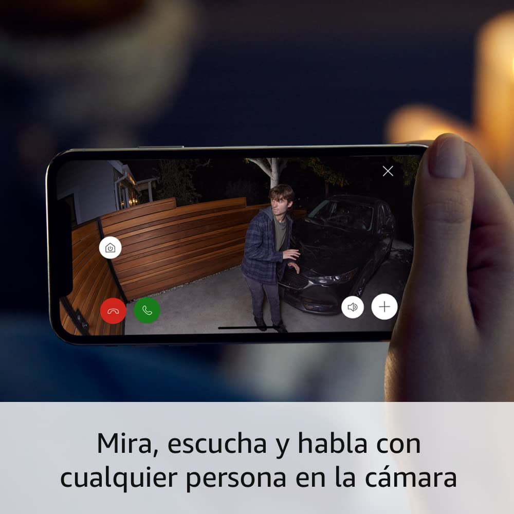 Ring Spotlight Cam Plus | Comunicación bidireccional, visión nocturna en color y sirena de seguridad
