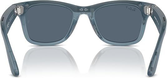 RAY-BAN META WAYFARER sunglasses with Jeans Injected frame and Dusty Blue lenses XL