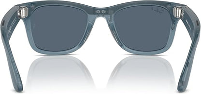 RAY-BAN META WAYFARER sunglasses with Jeans Injected frame and Dusty Blue lenses XL