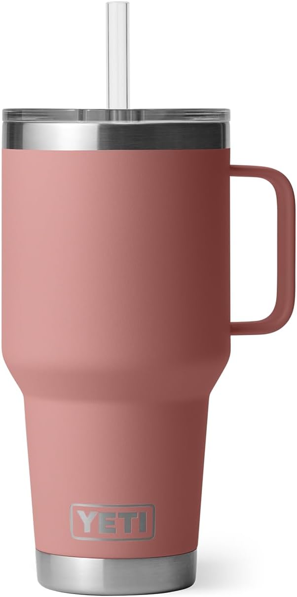 YETI- Rambler 35 oz Straw Mug Sandstone Pink