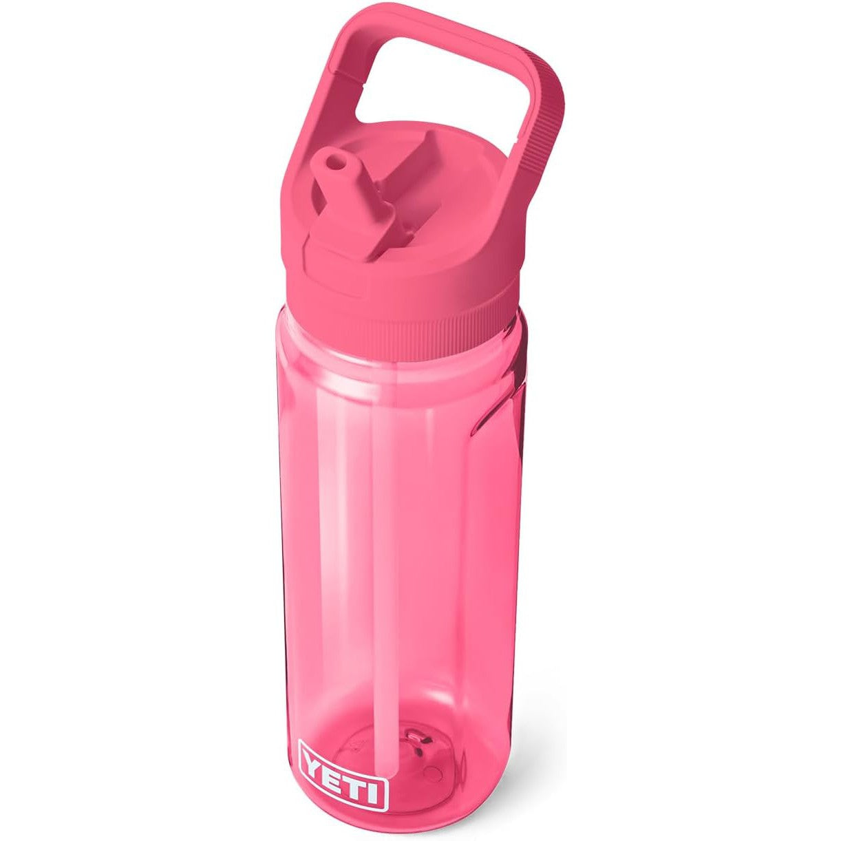 YETI Yonder - Botella de agua de 750 ml con tapa de paja Yonder, color rosa tropical