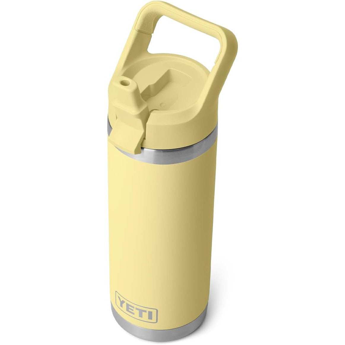 YETI Rambler 18 oz Bottle, Vacuum Insulated, Stainless Steel with Color Matching Straw Cap, Daybreak Yellow