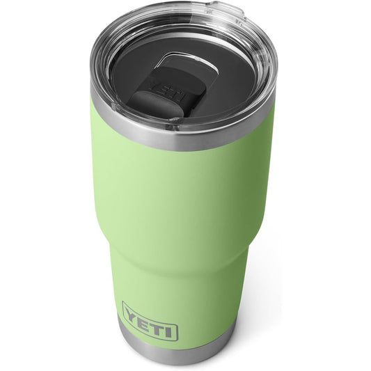 YETI Rambler Vaso de 30 onzas, acero inoxidable, aislado al aspiradora con tapa MagSlider, verde LIMA