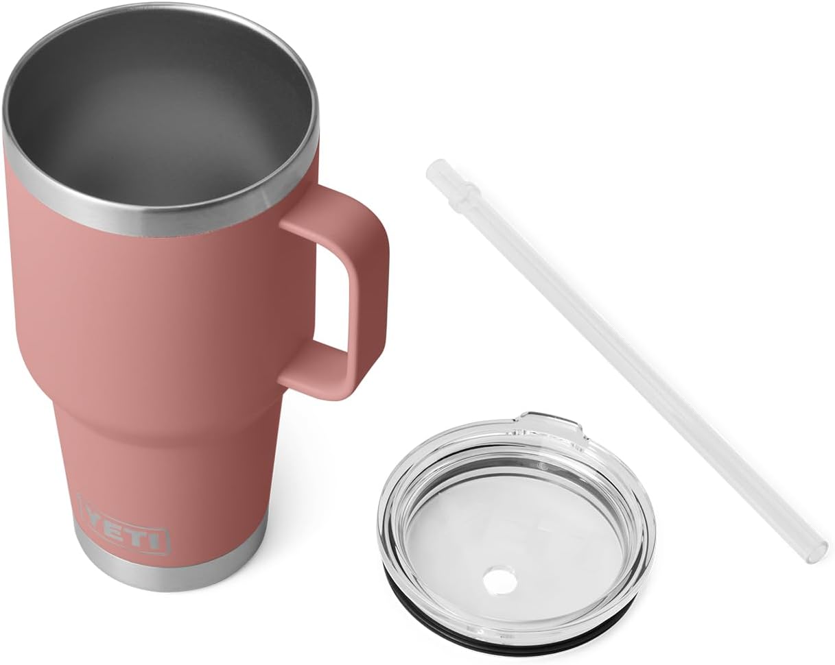 YETI- Rambler 35 oz Straw Mug Sandstone Pink
