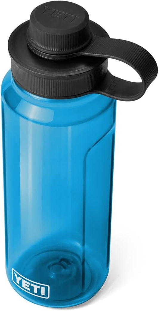 YETI Yonder Water Bottle with Yonder Tether Cap, Lightweight, Leakproof and BPA-Free 34 OZ BIG WAVE BLUE