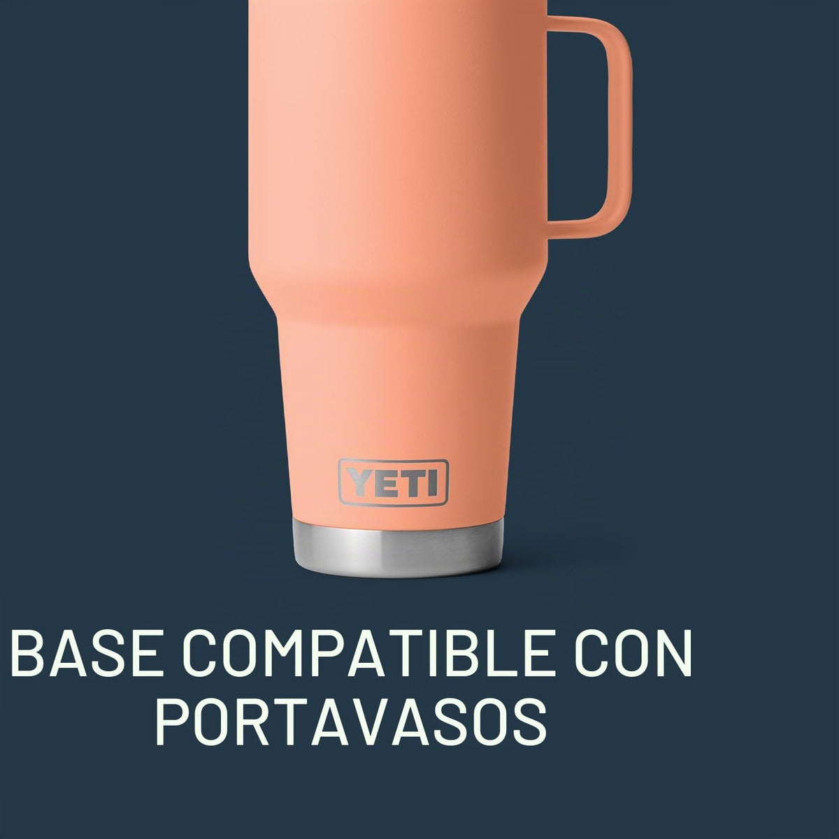 YETI Rambler Taza de viaje de 30 oz (887 ml) con tapa Stronghold – Lowcountry Peach – foto 3
