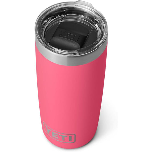 YETI Rambler Vaso de 10 onzas, acero inoxidable, aislado al aspiradora con tapa MagSlider, rosa tropical