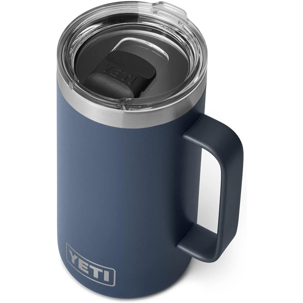 YETI Rambler - Taza de acero inoxidable con tapa MagSlider, 24 onzas, aislada al vacío (Navy)