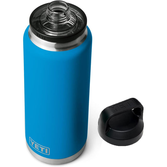 YETI Rambler 36 oz Bottle, Vacuum Insulated, Stainless Steel with Chug Cap, Big Wave Blue