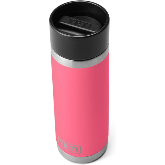 YETI Rambler - Botella de 18 onzas, acero inoxidable, aislada al aspiradora, con tapa caliente, rosa tropical