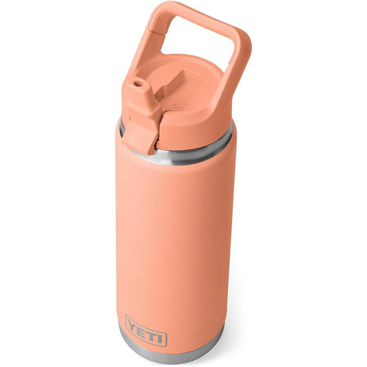 YETI Rambler 26 oz Bottle, Vacuum Insulated, Stainless Steel with Color Matching Straw Cap, Lowcountry Peach