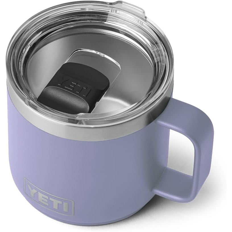 YETI Rambler - Taza apilable de 14 onzas, aislada al vacío, acero inoxidable con tapa MagSlider, color lila cósmico