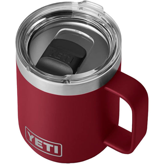 YETI Rambler - Taza apilable de 10 onzas, aislada al aspiradora, acero inoxidable con tapa MagSlider, color rojo vid salvaje