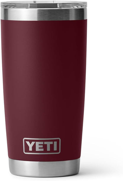 YETI Rambler 20 oz Stainless Steel Vacuum Insulated Tumbler w/MagSlider Lid Wild Vine Red