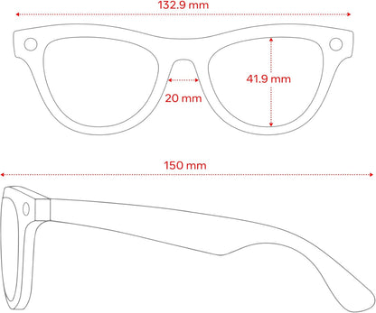 Meta Ray-Ban Glasses, Skyler, gris gis brillante, transiciones transparentes a zafiro, Gris, 52-20