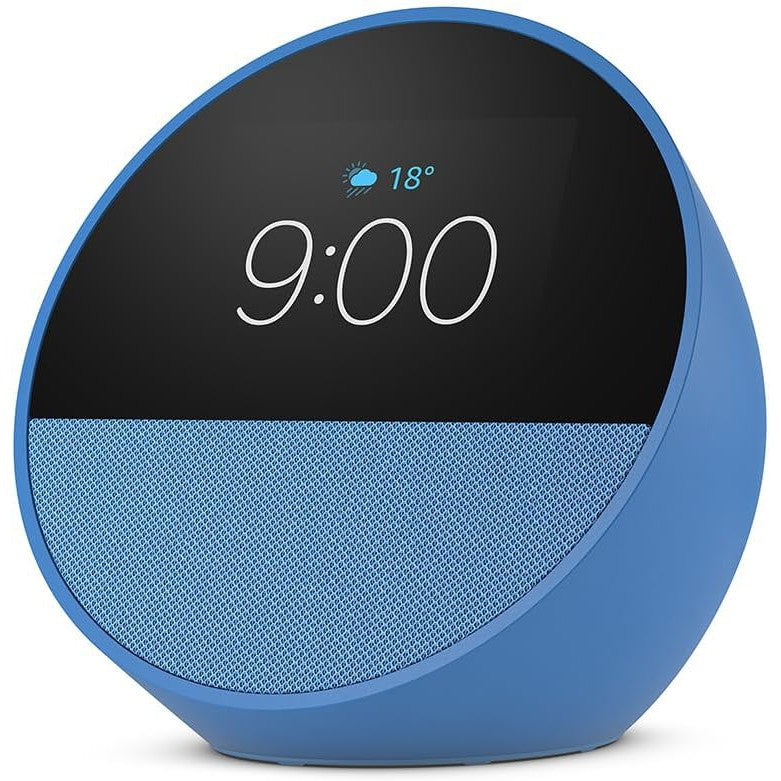 Nuevo Amazon Echo Spot (modelo de 2024), despertador inteligente con sonido vibrante y Alexa - Azul