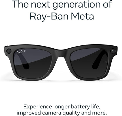 Ray-Ban | Meta Wayfarer (Gen 2) - Matte Black, Polarized Gradient Graphite Lenses
