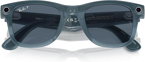 RAY-BAN | META WAYFARER sunglasses with Jeans Injected frame and Dusty Blue lenses