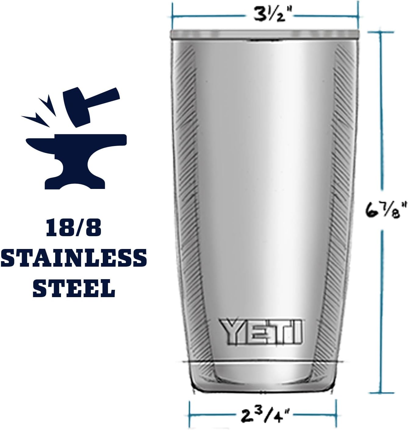 YETI Rambler 20 oz Stainless Steel Vacuum Insulated Tumbler w/MagSlider Lid Wild Vine Red
