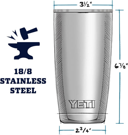 YETI Rambler 20 oz Stainless Steel Vacuum Insulated Tumbler w/MagSlider Lid Wild Vine Red