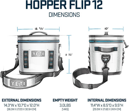 YETI Hopper Flip 12 enfriador portátil, Big Wave azul