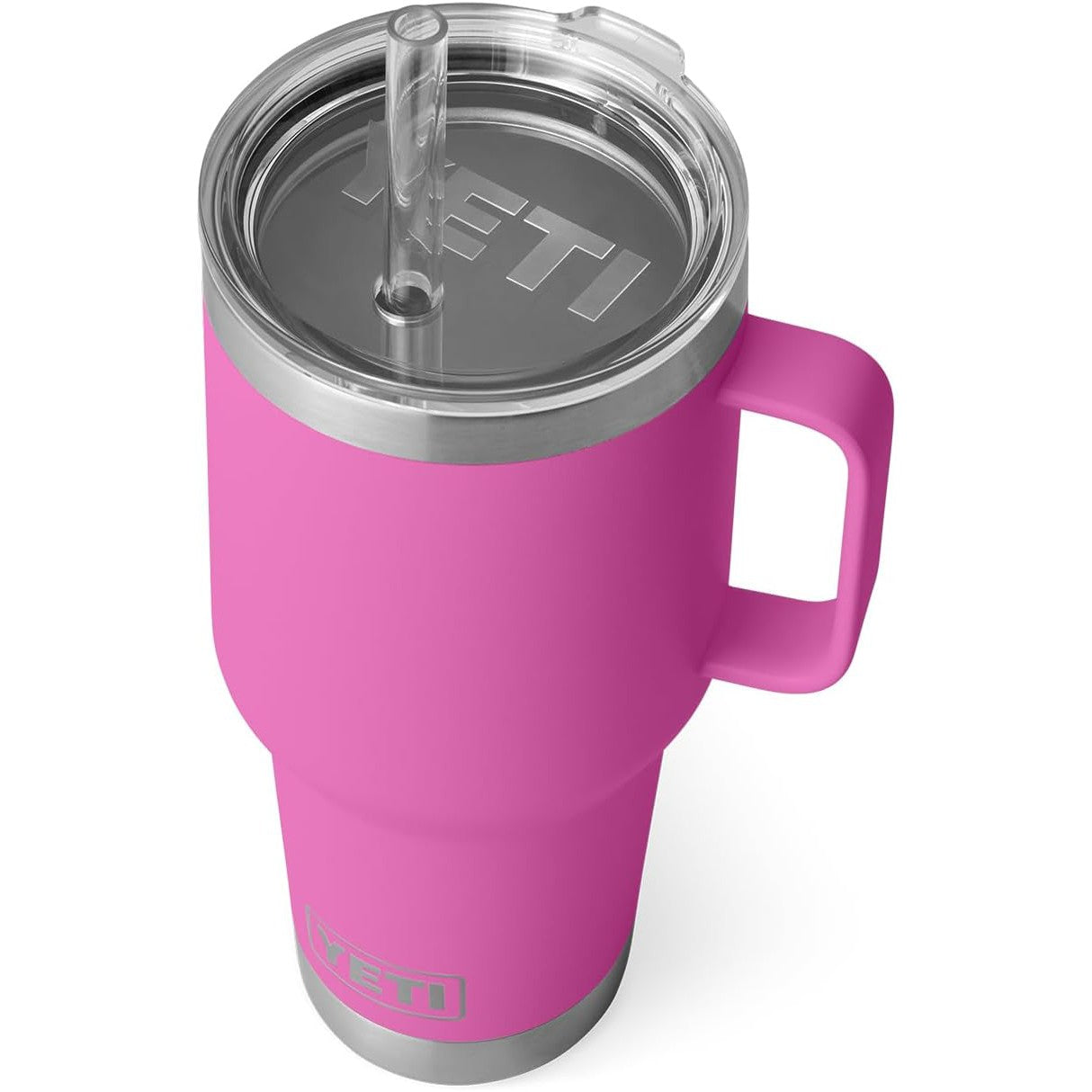 YETI Rambler - Taza de paja de 34 onzas, aislada al aspiradora, acero inoxidable, fucsia