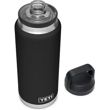 YETI Rambler botella 36 oz (1.1 L) con tapa Chug, Negro