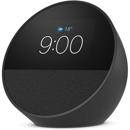 Nuevo Amazon Echo Spot (modelo de 2024), despertador inteligente con sonido vibrante y Alexa - Negro