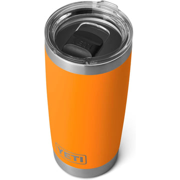 YETI Rambler Vaso de 20 oz (591 ml) con tapa MagSlider – King Crab Orange