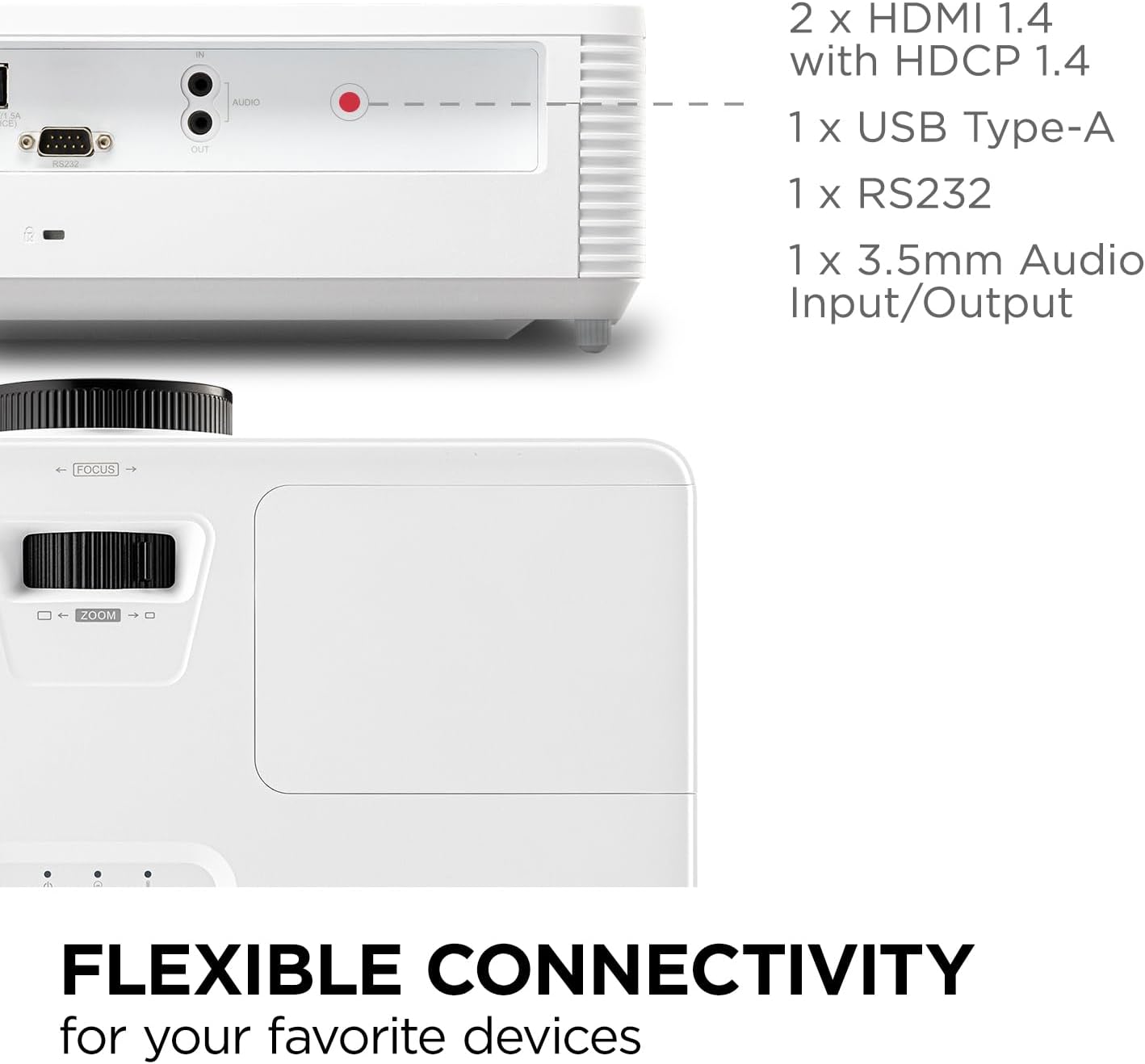 Viewsonic PA503HD Proyector de Alto Brillo de 4000 lúmenes con 1.1x Zoom óptico, entradas USB y HDMI para el hogar y la Oficina