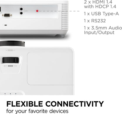 Viewsonic PA503HD Proyector de Alto Brillo de 4000 lúmenes con 1.1x Zoom óptico, entradas USB y HDMI para el hogar y la Oficina